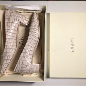 NWB. BY FAR Croc Pumps, US7.5/EU38